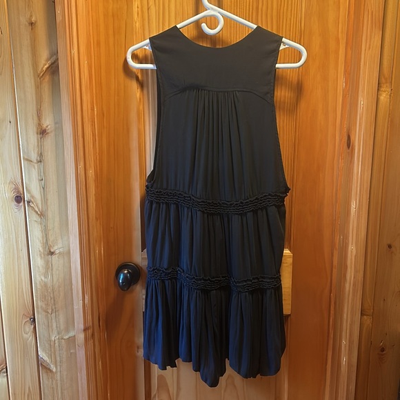 FREE PEOPLE - V-NecK, Mini Navy Dress - Size: M - Picture 2 of 6